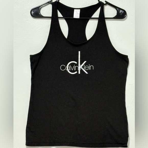Calvin Klein Black Logo Tank Top - Picture 1 of 3